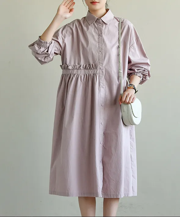 Autumn Loose Casual  Long Sleeve Women Dresses TRCP2008273