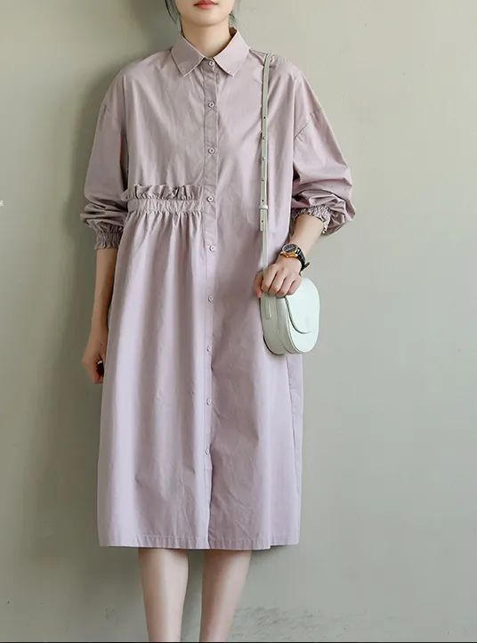 Autumn Loose Casual  Long Sleeve Women Dresses TRCP2008273