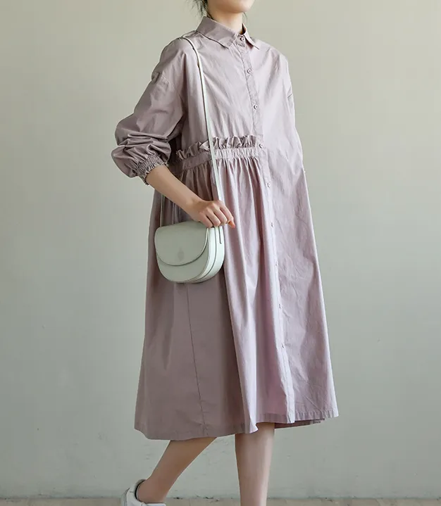 Autumn Loose Casual  Long Sleeve Women Dresses TRCP2008273