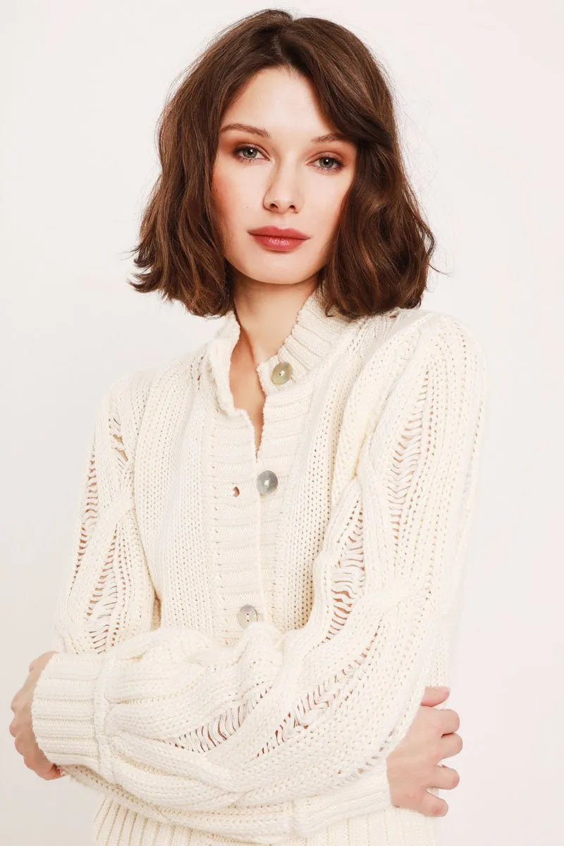 Ava Ladder Cable Crop Cardi