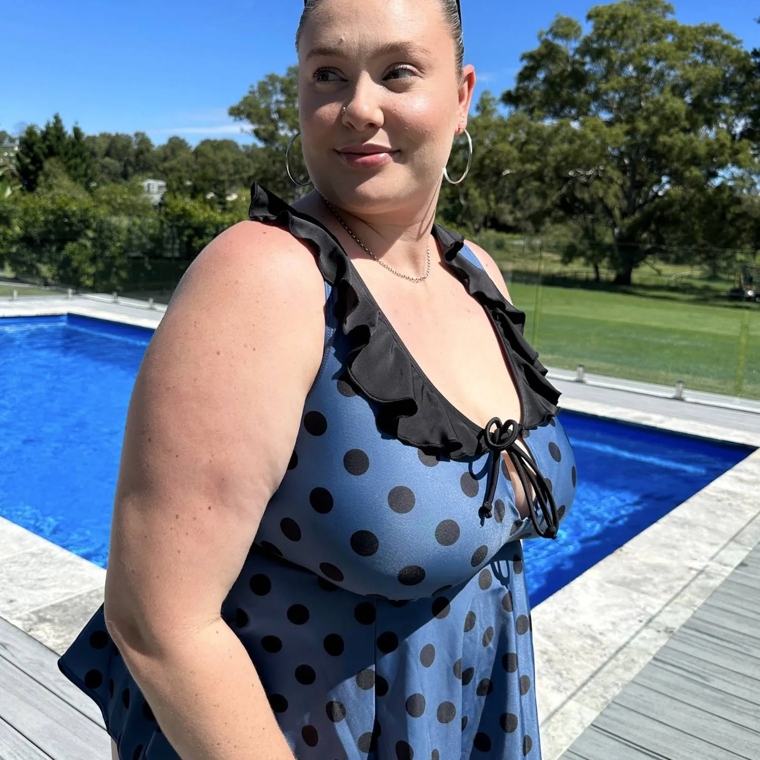 Beam Me Up Tankini Oberteil - Polka