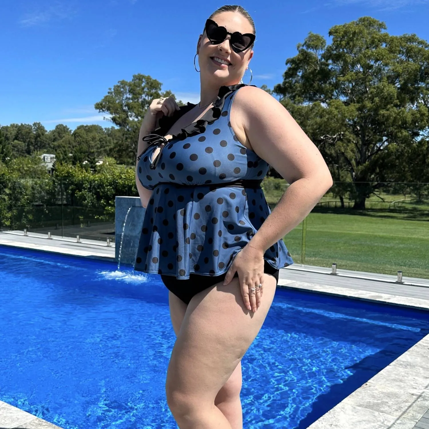 Beam Me Up Tankini Oberteil - Polka