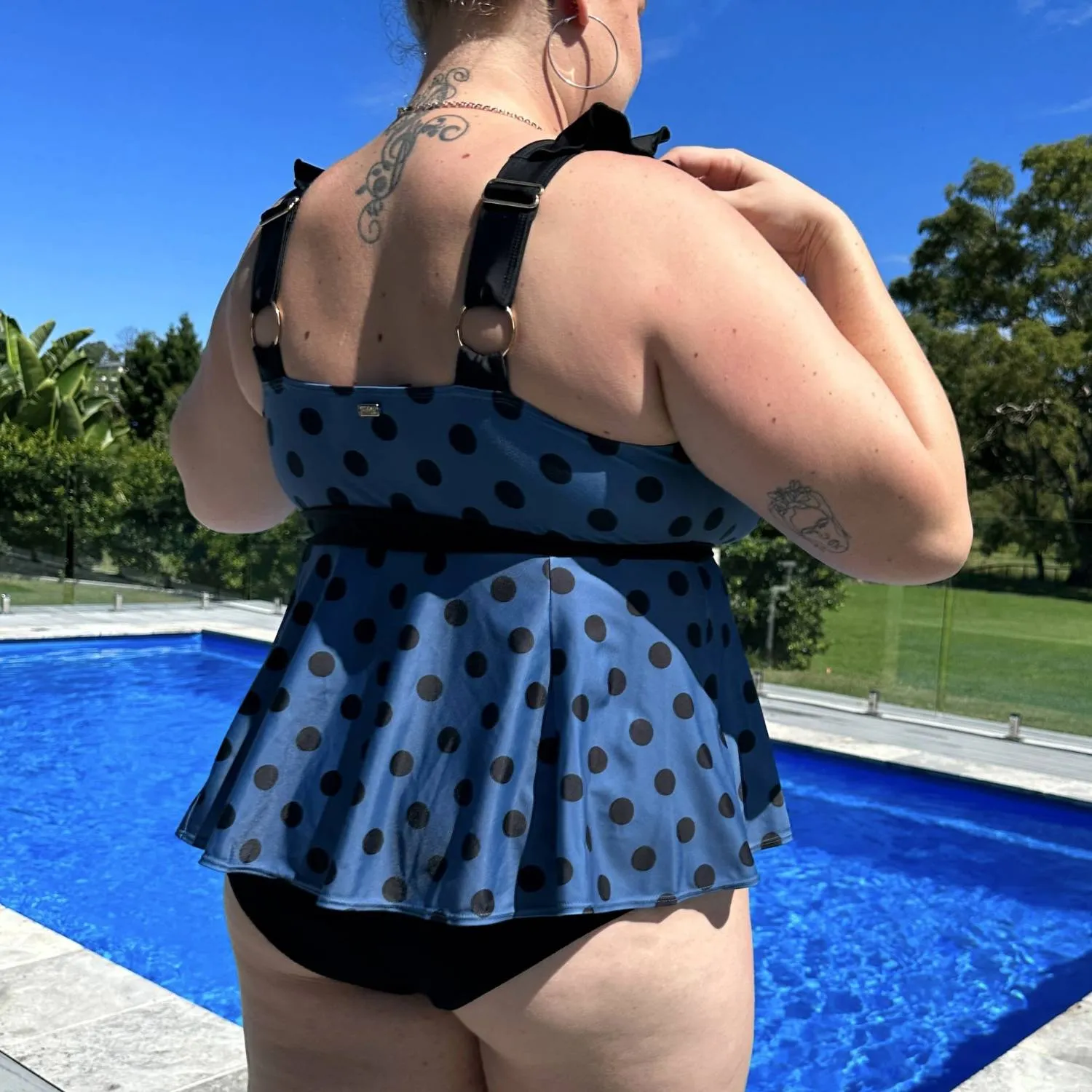 Beam Me Up Tankini Oberteil - Polka