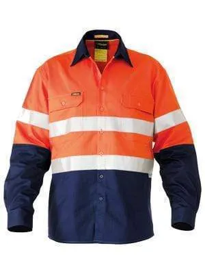 Bisley Workwear 3m Taped Hi Vis Industrial Cool Vented Shirt Long Sleeve BS6448T