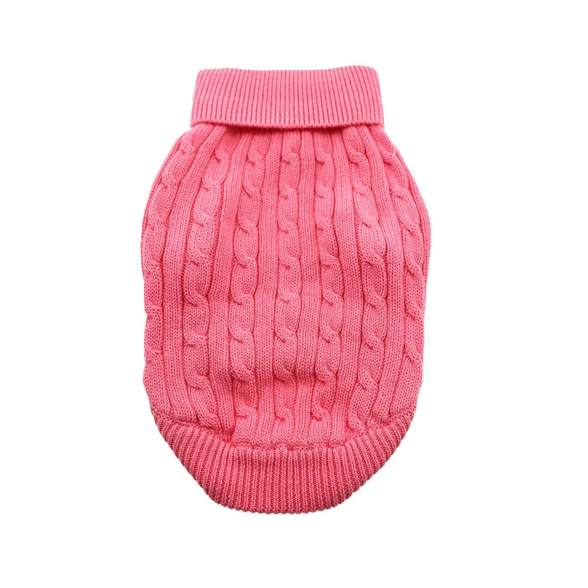 Cable Knit Dog Sweater - Red (Customer Return) XX-Small