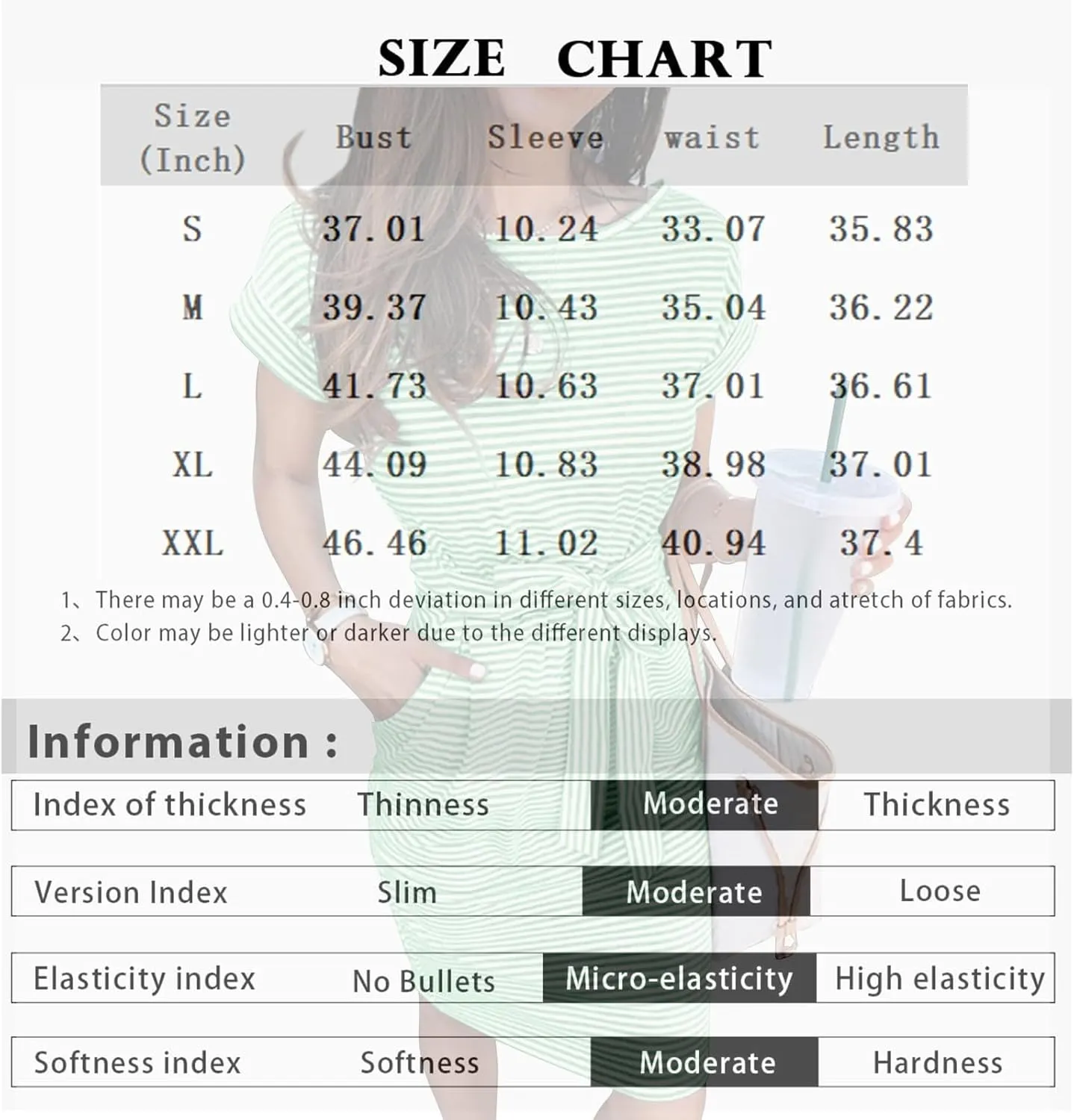 Casual Dresses for Women Short Sleeve Tie Waist Midi Striped Tshirt Dress with Pockets Cute Summer Beach Sun Dresses