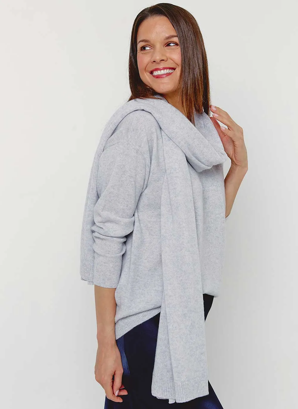 Classic Cashmere Scarf - Glass Grey
