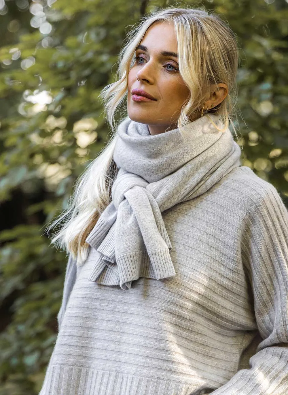 Classic Cashmere Scarf - Glass Grey