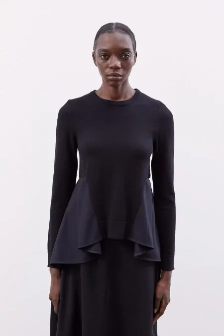 Cleo Fit and Flare Knit Blouse