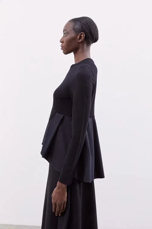 Cleo Fit and Flare Knit Blouse
