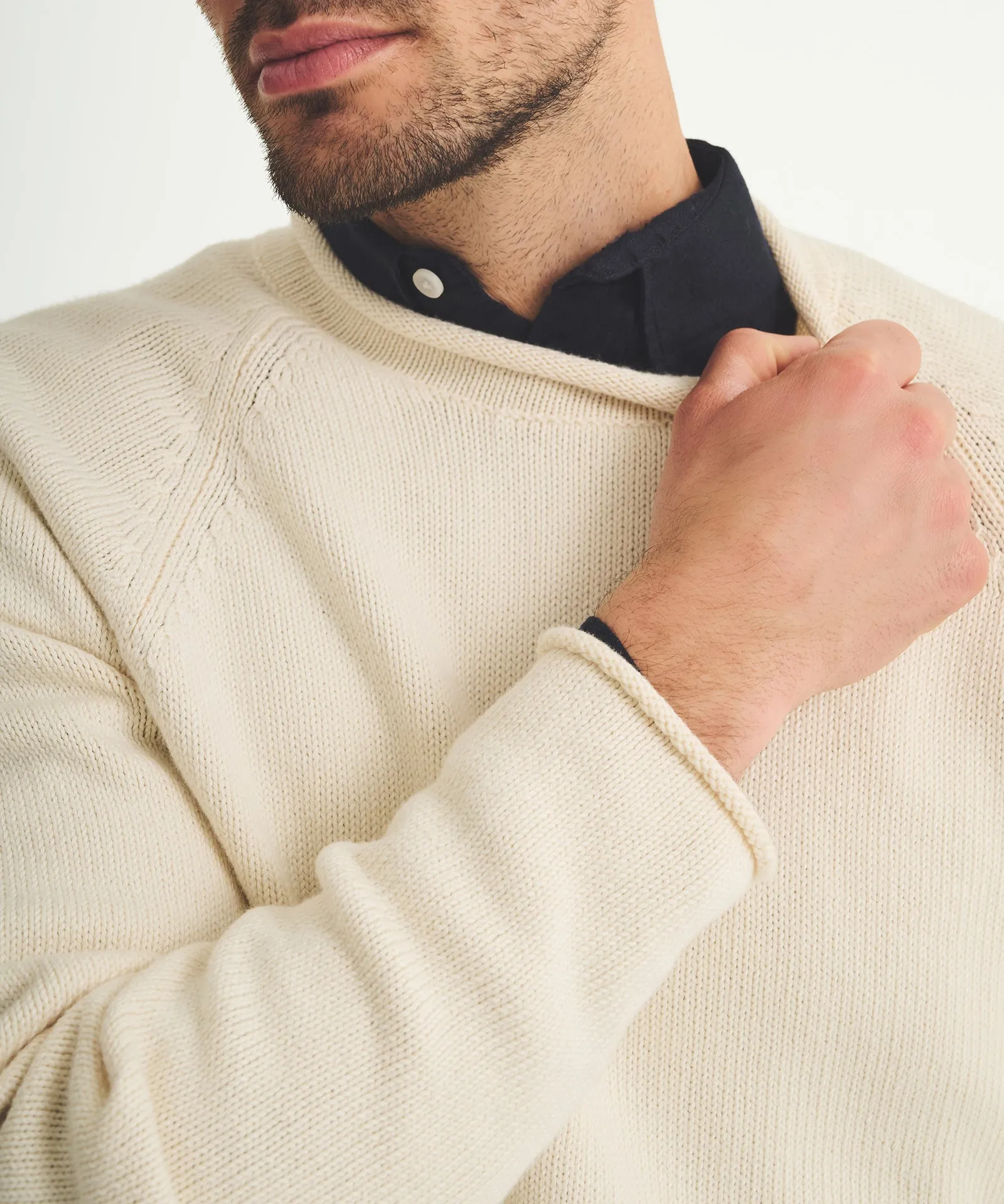 Cotton Relaxed Rollneck Sweater