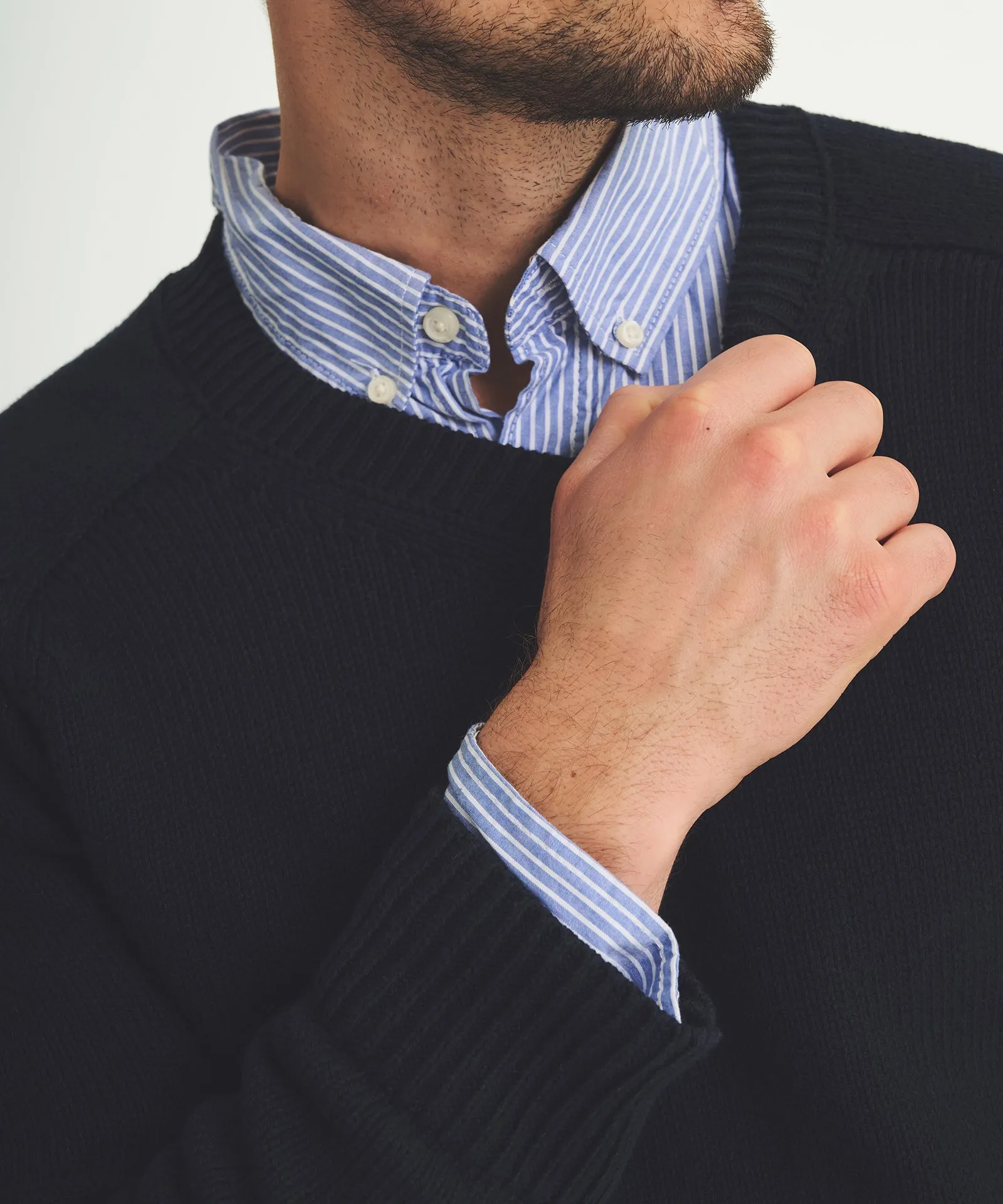 Cotton Relaxed V-Neck Sweater