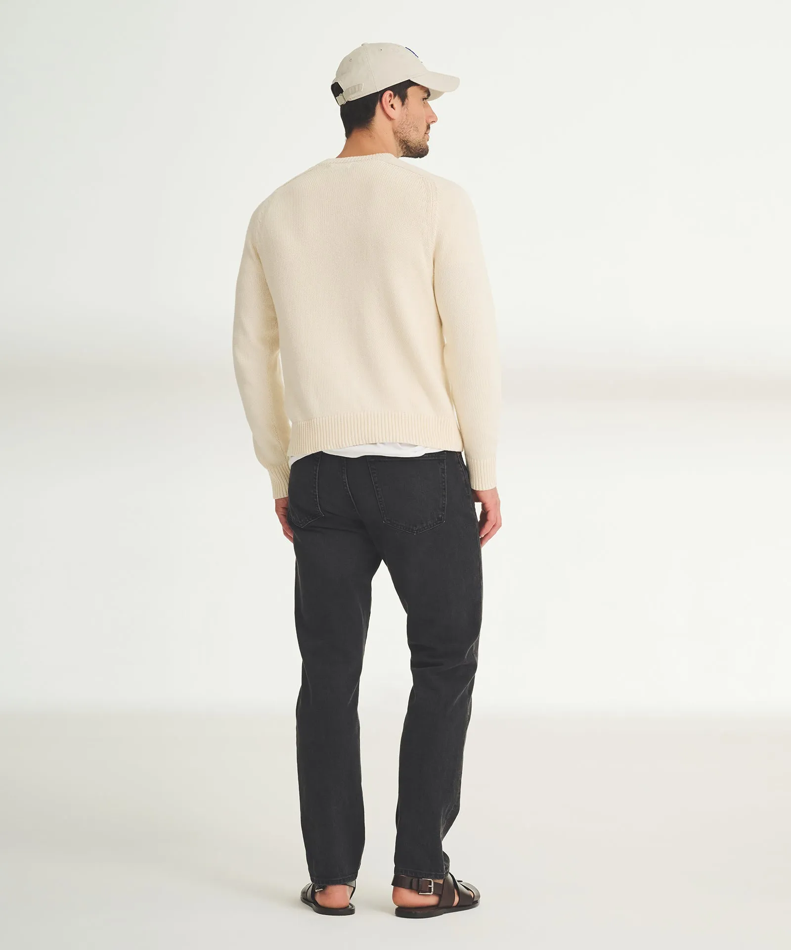 Cotton Relaxed V-Neck Sweater