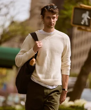Cotton Relaxed V-Neck Sweater