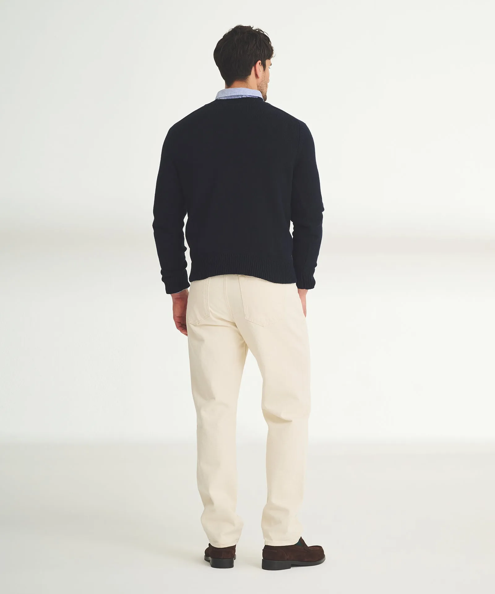 Cotton Relaxed V-Neck Sweater