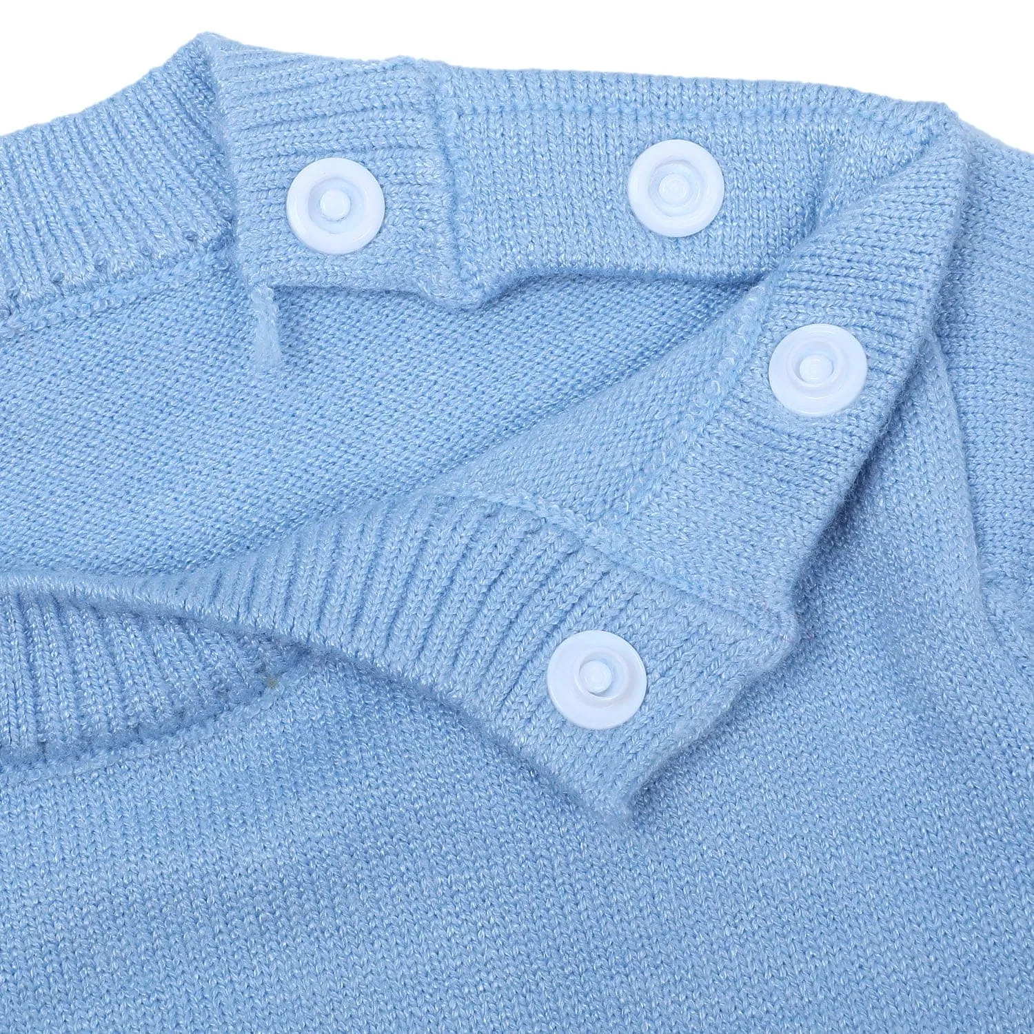 Elephant With 3D Ear Premium Full Sleeves Knitted Sweater - Blue