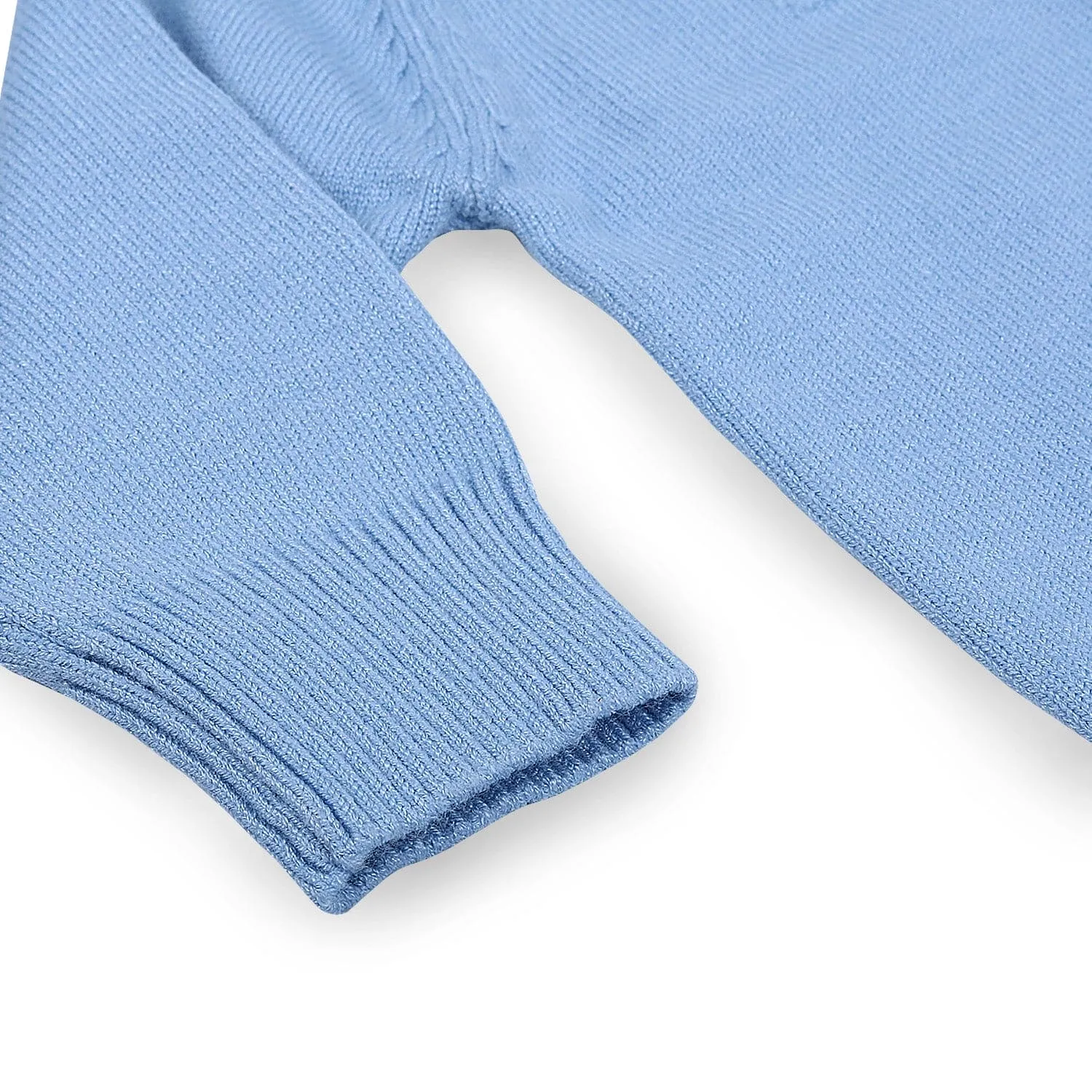 Elephant With 3D Ear Premium Full Sleeves Knitted Sweater - Blue