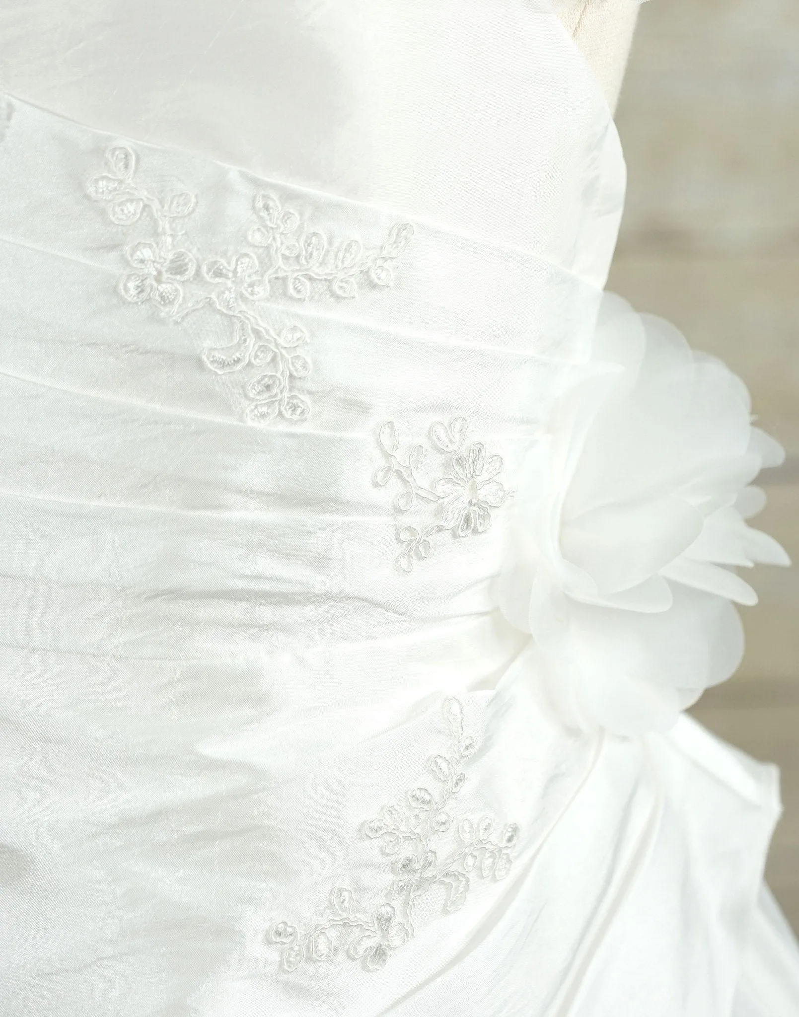 Fairy White Floral Tulle Dress - White