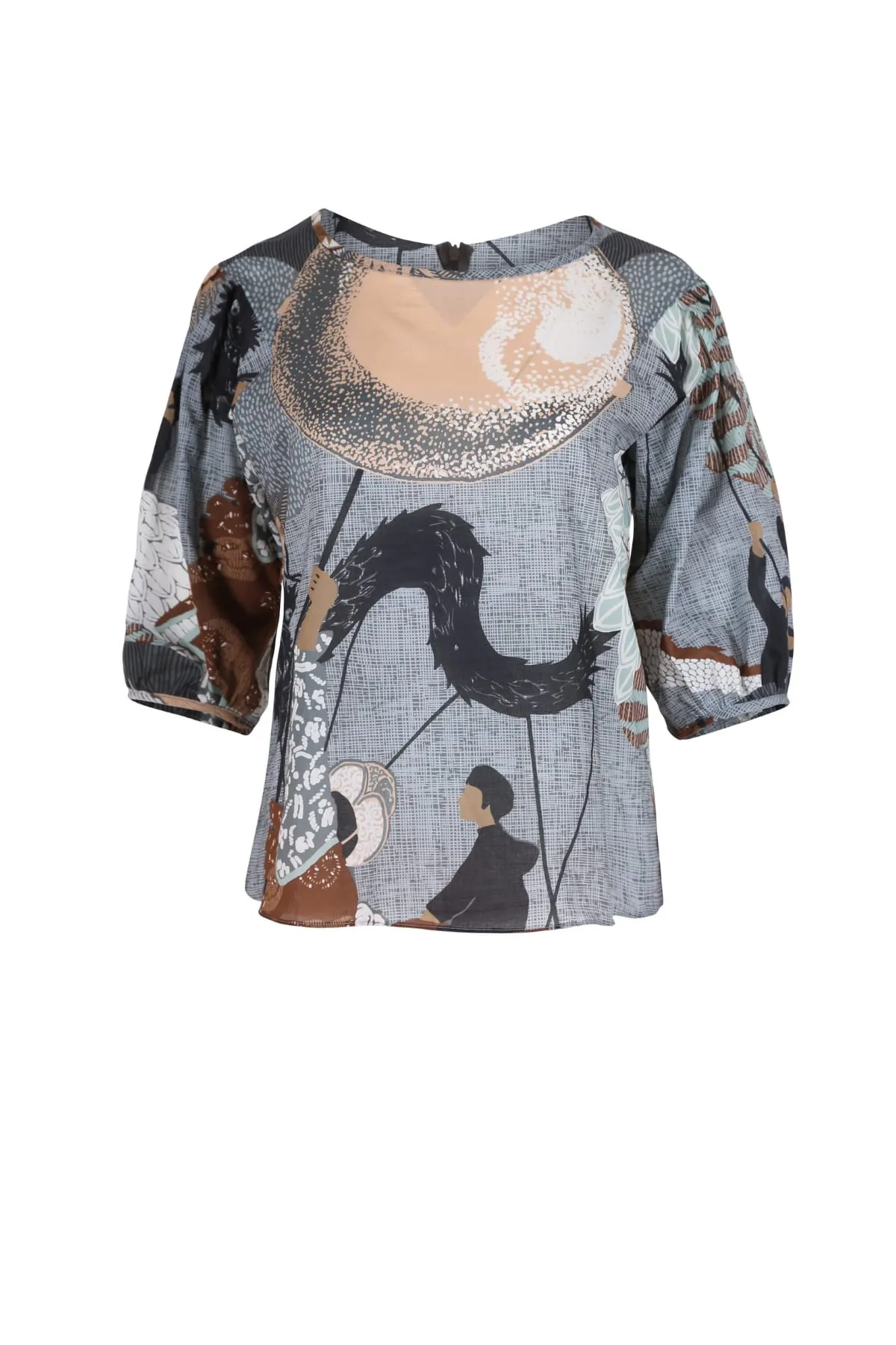 Festival Blouse Caramel in Cotton