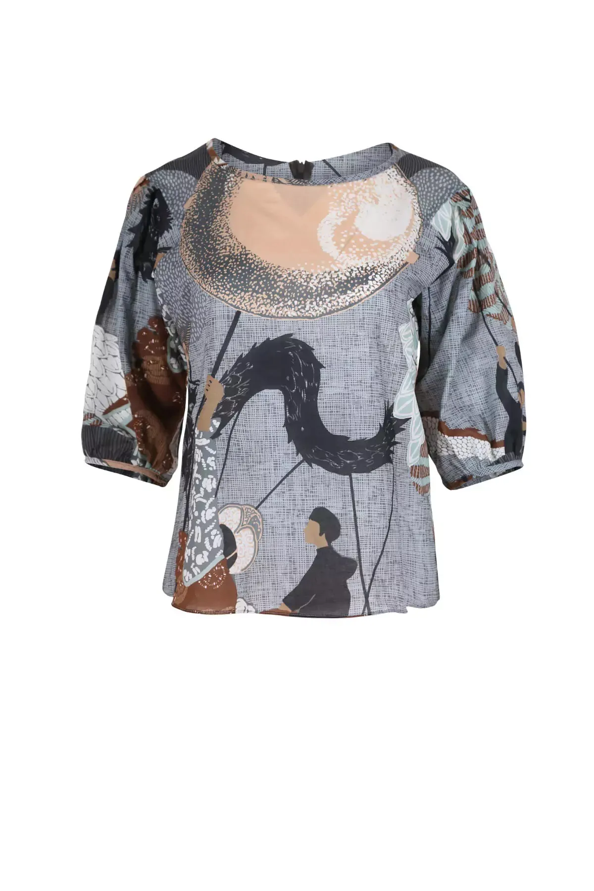 Festival Blouse Caramel in Cotton