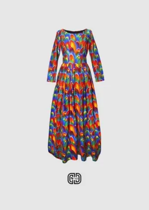 Floral Long Sleeved Maxi Dress