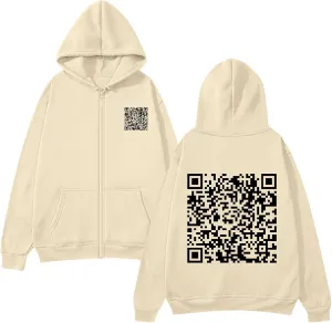 Funny Fu Qr Code Hoodies For Men And Women Stylish Fuck You Qr Code Sweatshirts Unisex Hoodies Hidden Message Clothe