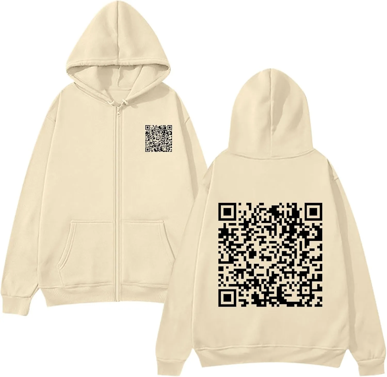 Funny Fu Qr Code Hoodies For Men And Women Stylish Fuck You Qr Code Sweatshirts Unisex Hoodies Hidden Message Clothe