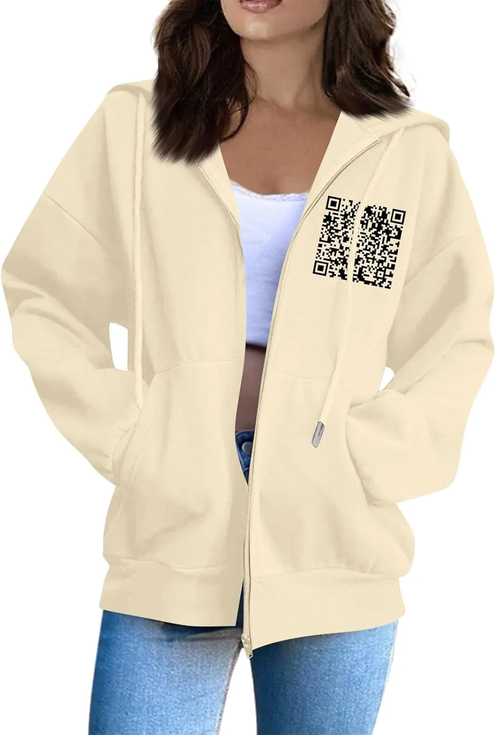 Funny Fu Qr Code Hoodies For Men And Women Stylish Fuck You Qr Code Sweatshirts Unisex Hoodies Hidden Message Clothe