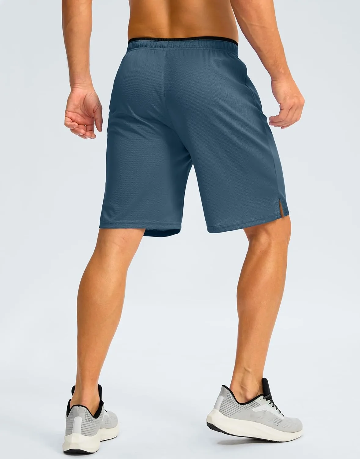 G Gradual Men's Gym Shorts wtih Zipper Pocket 9" Athletic Basketball Mesh Shorts for Men Workout Quick Dry Lightiweight