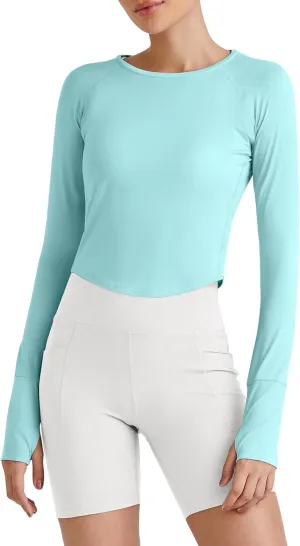G4Free UPF 50  Rash Guard for Women Long Sleeve Workout Tops Lightweight Sun Shirts UV Protection Athletic Hiking