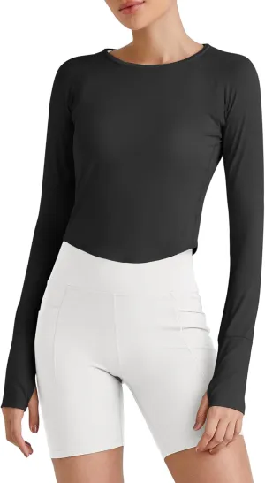 G4Free UPF 50  Rash Guard for Women Long Sleeve Workout Tops Lightweight Sun Shirts UV Protection Athletic Hiking