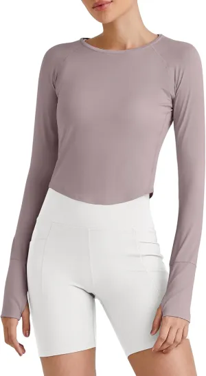 G4Free UPF 50  Rash Guard for Women Long Sleeve Workout Tops Lightweight Sun Shirts UV Protection Athletic Hiking