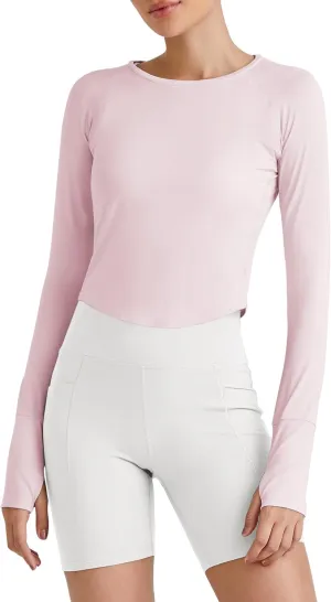 G4Free UPF 50  Rash Guard for Women Long Sleeve Workout Tops Lightweight Sun Shirts UV Protection Athletic Hiking