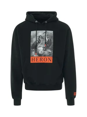 Heron BW Hoodie in Black