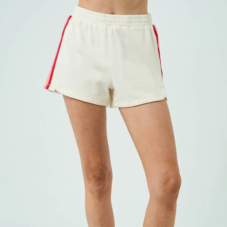 Ivory Colorful Striped Summer Shorts