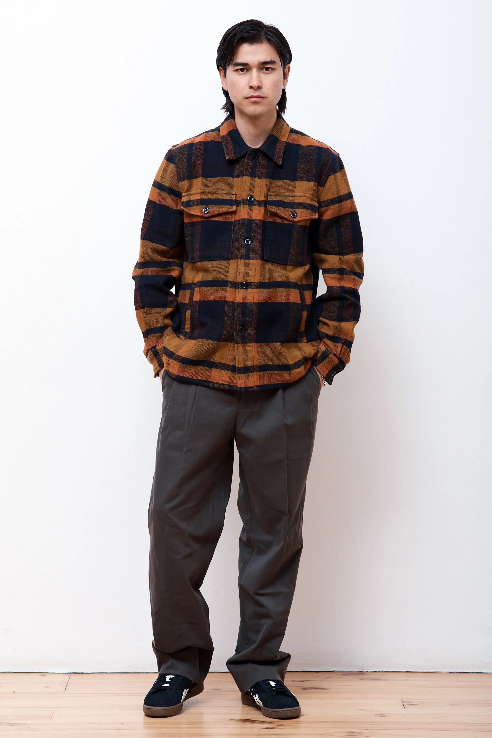 Julian Heavy Twill Overshirt Dark Navy