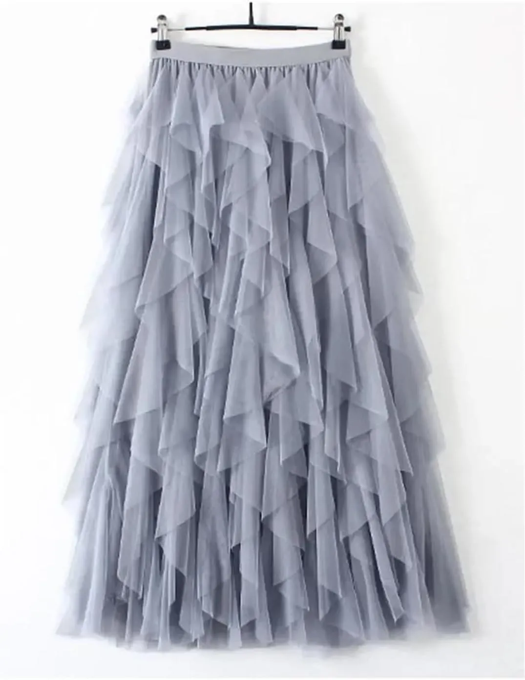 Korean Style Fashion Long Skirt Spring A Line Skirt Vintage High Waist Midi Maxi Skirt