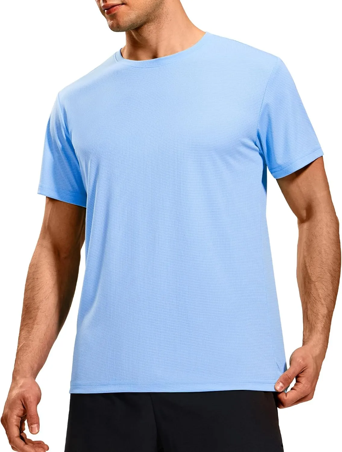 MIER Mens Dry Fit Workout T-Shirts Athletic Running Tshirt Short Sleeve Lightweight Airy Gym Sport Tee Shirt, Crew Neck