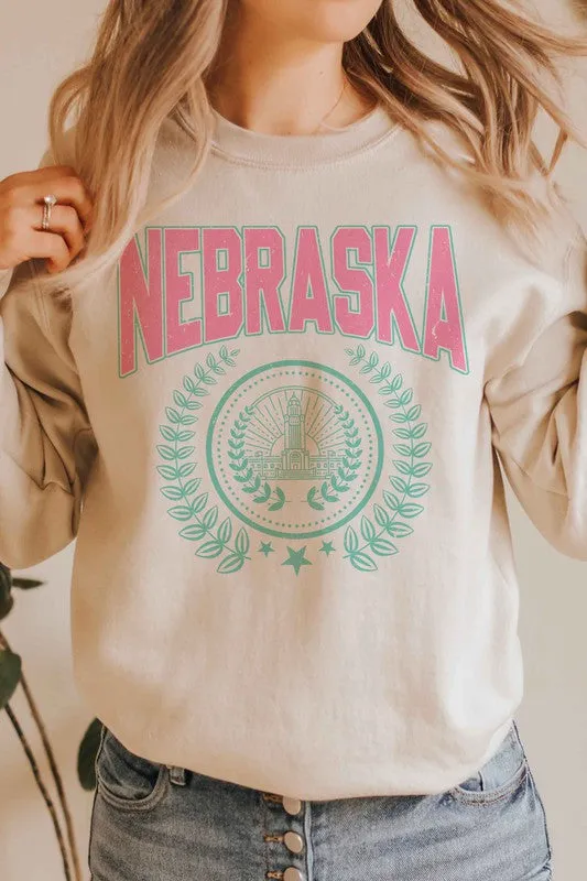 NEBRASKA STATE WREATH Graphic Sweatshirt *Online Only*