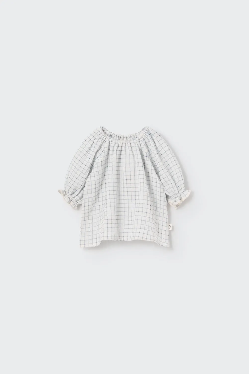 ORGANIC PLAID GAUZE BABY TOP - MAR