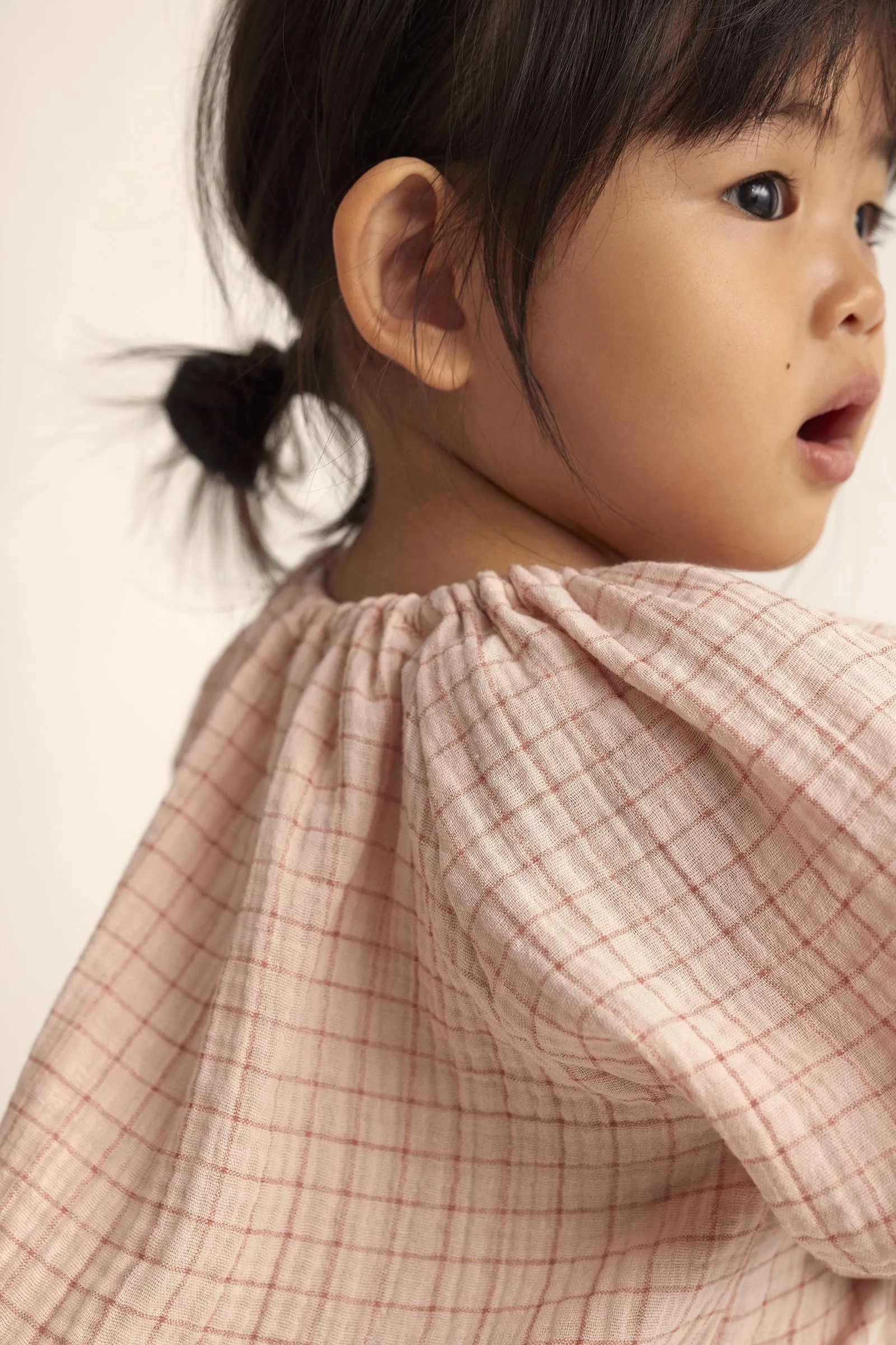 ORGANIC PLAID GAUZE BABY TOP - MAR