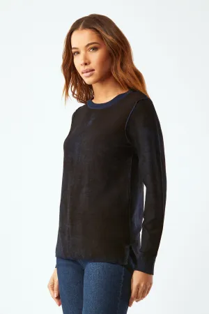 Reverse Print Relaxed Crew