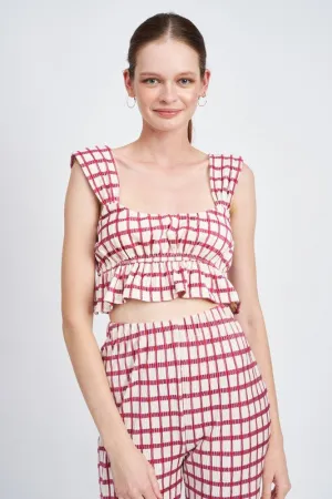 RUFFLED CROP TOP
