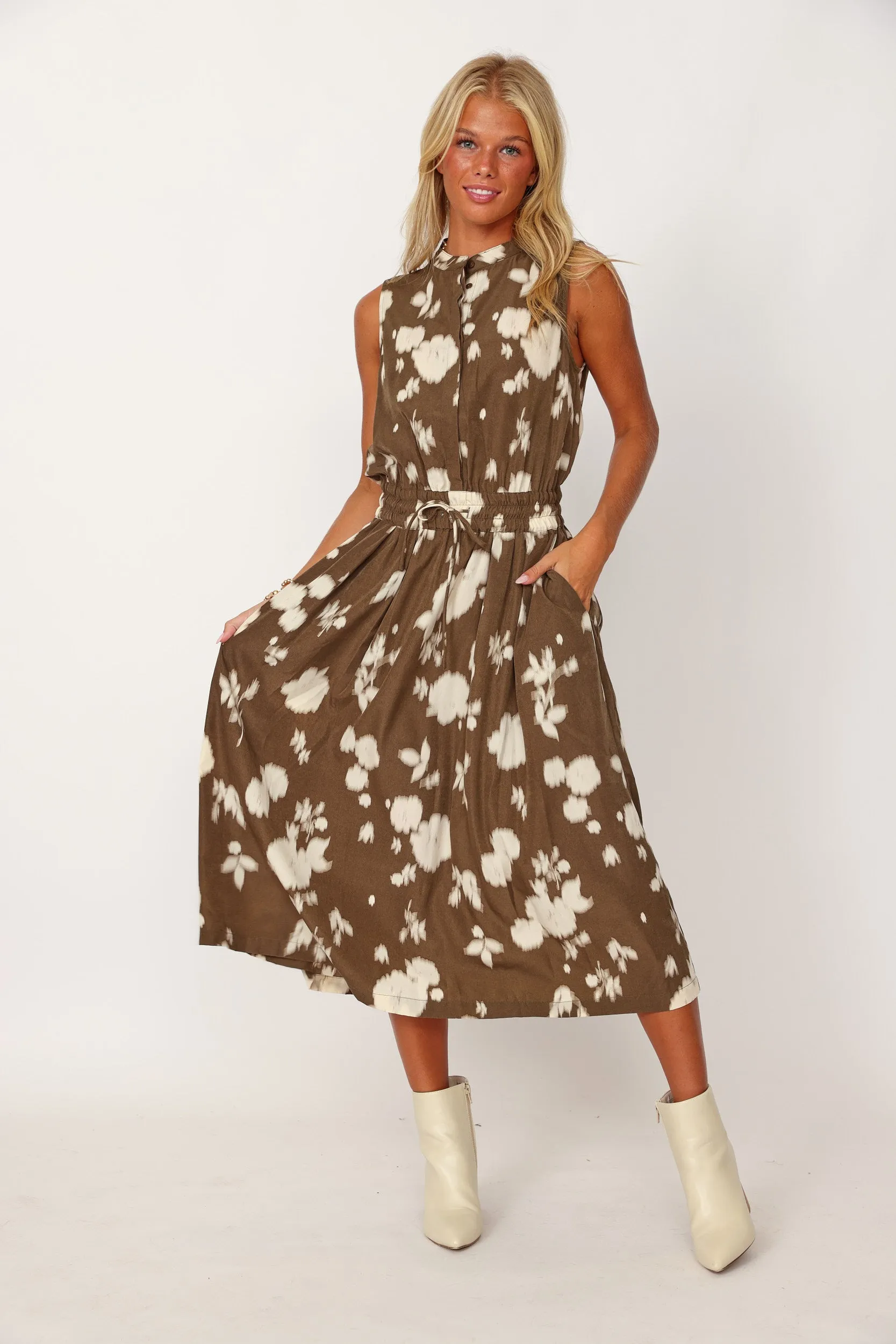 SALE - Rudy Printed TIe Waist Dress