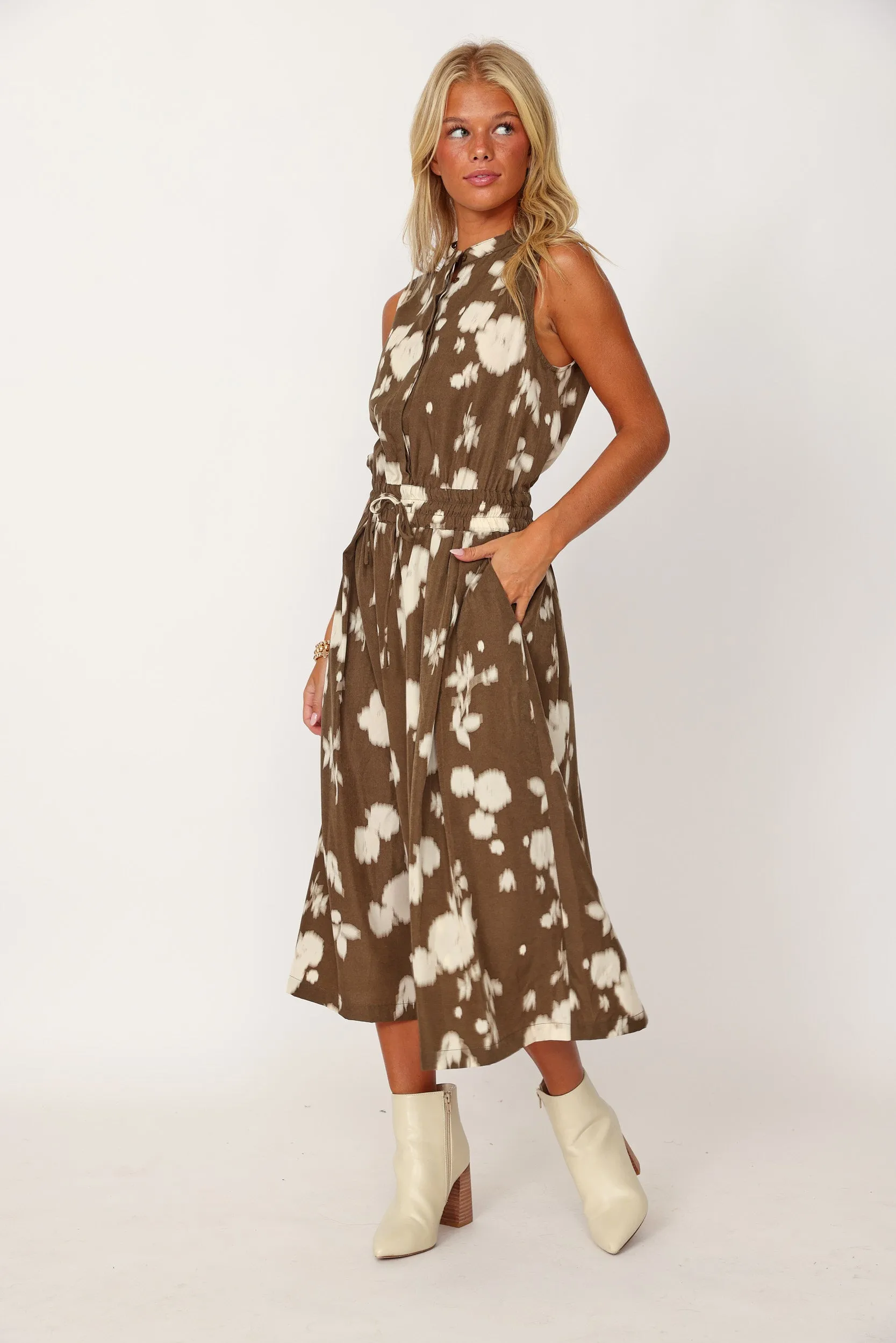 SALE - Rudy Printed TIe Waist Dress