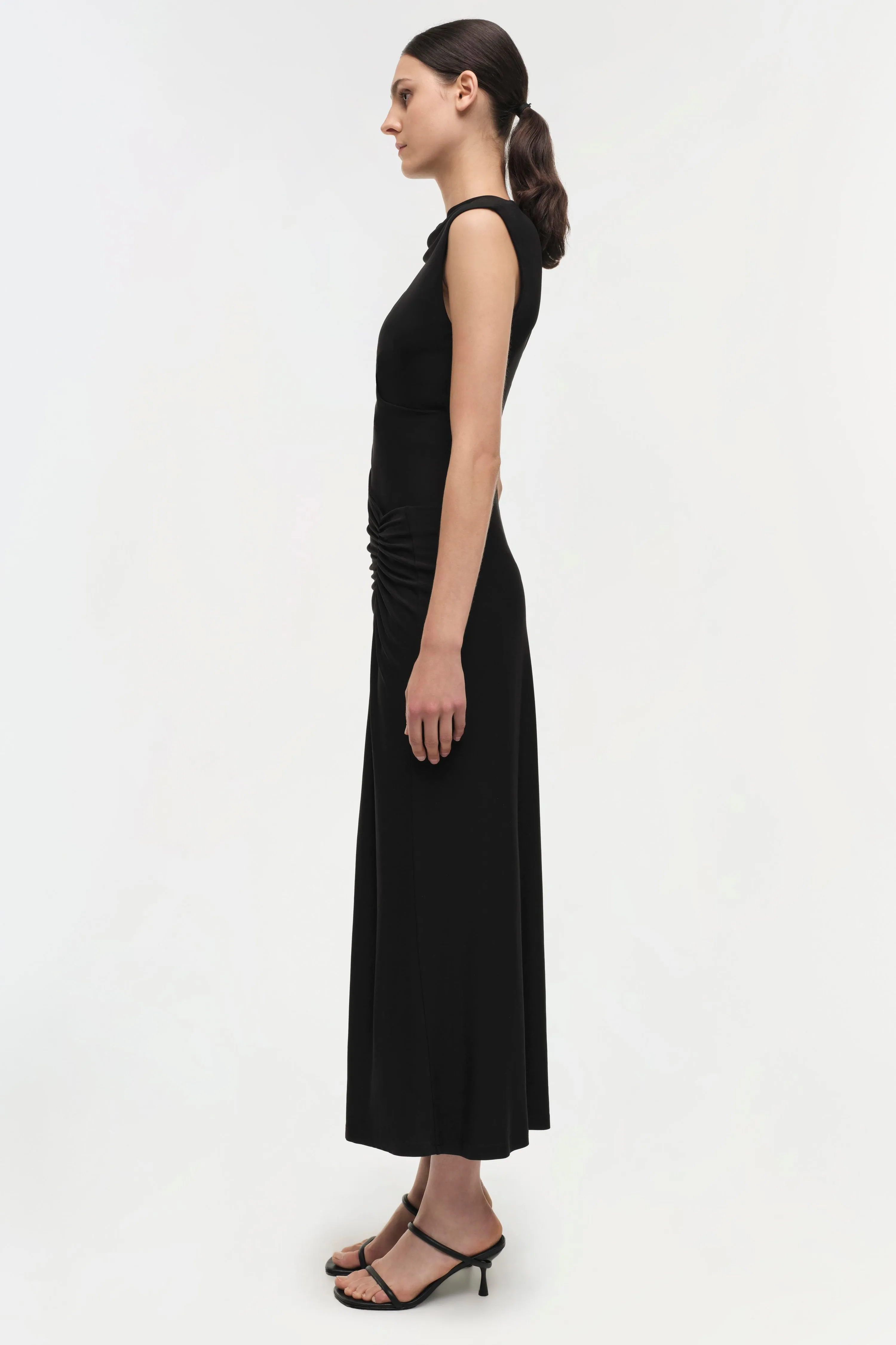 SIMKHAI - Acacia Midi Dress in Black