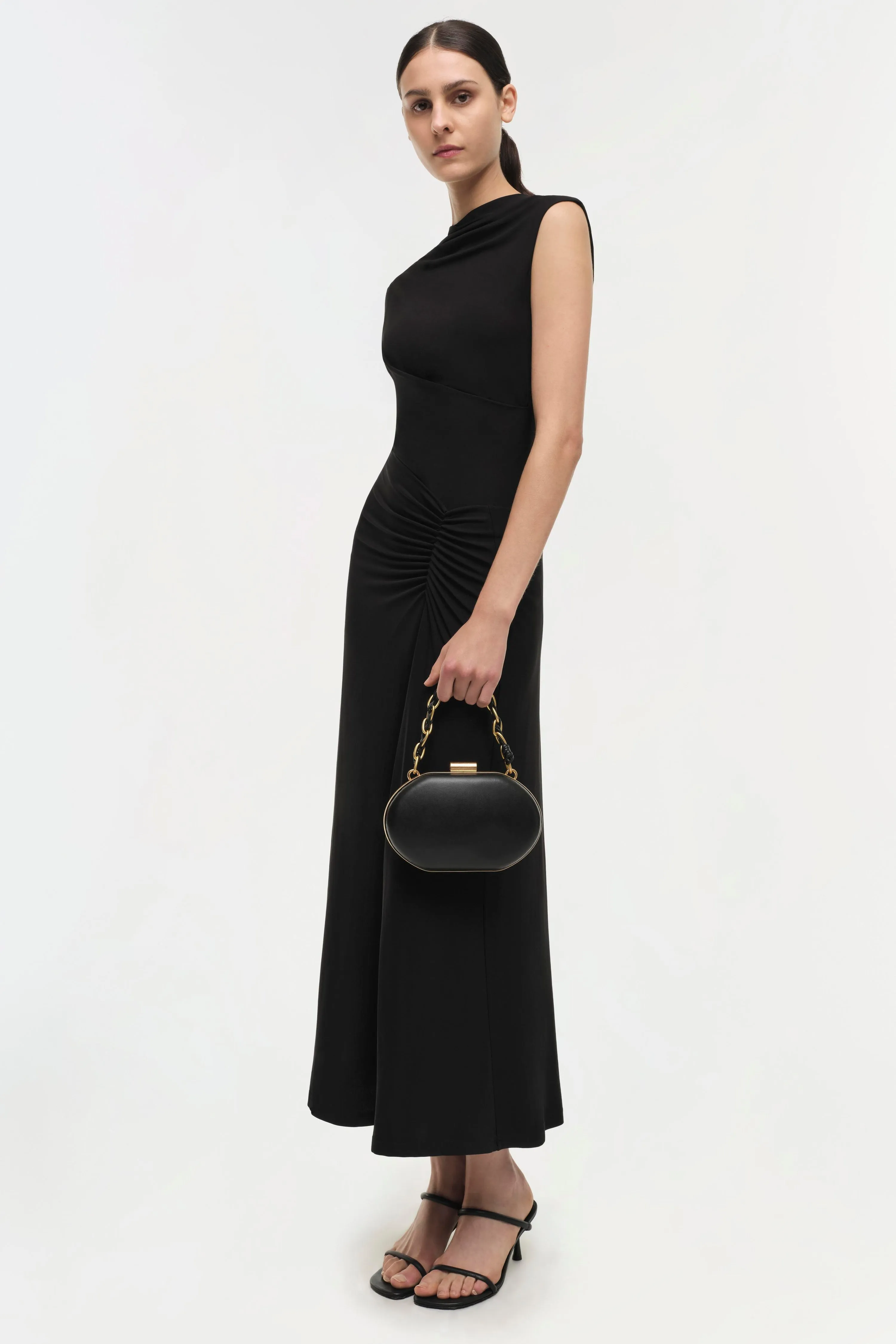 SIMKHAI - Acacia Midi Dress in Black