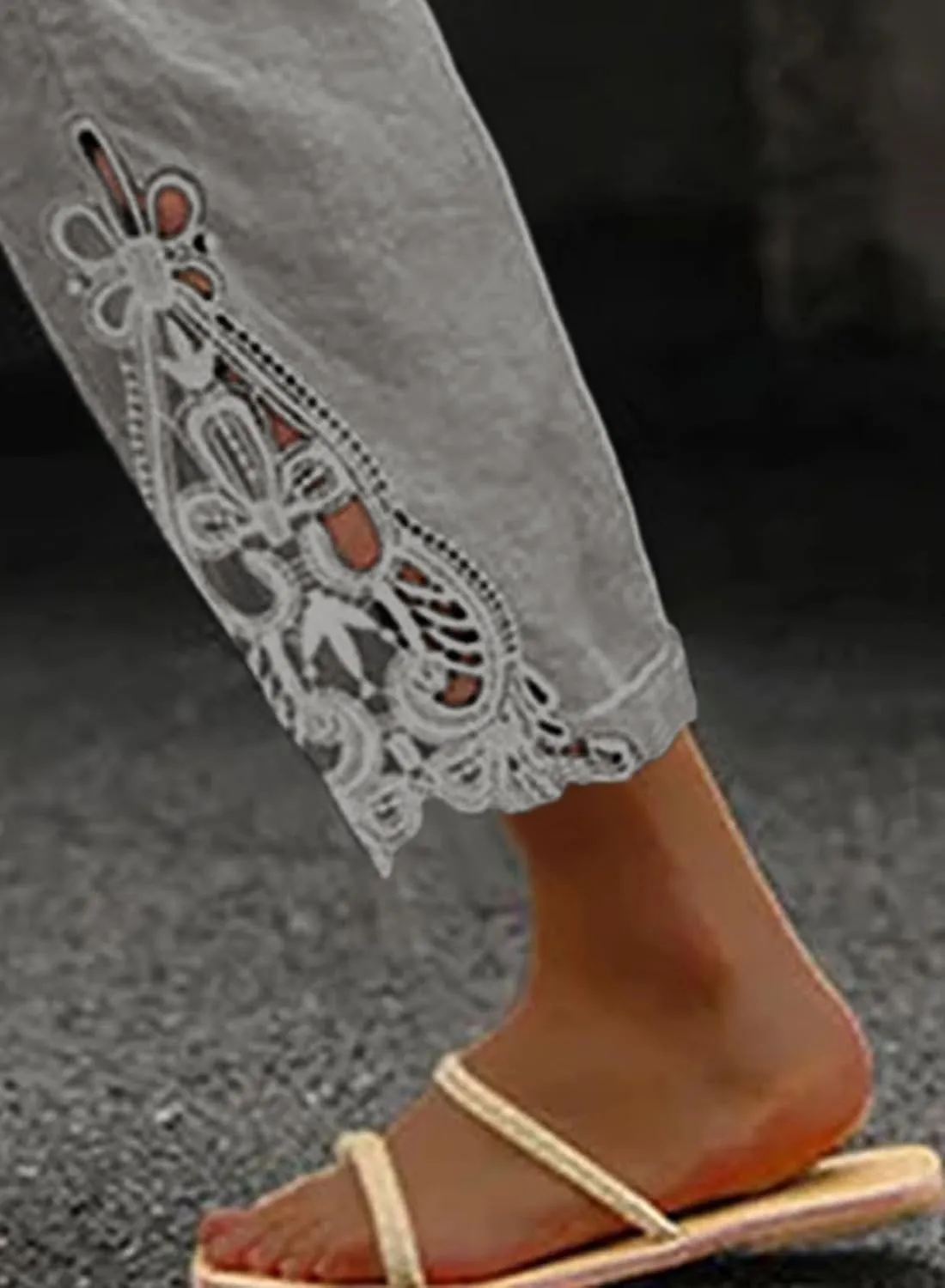 Women Fashion 2025 Casual Lightweight Drawstring Elastic Waist Pants with Pockets