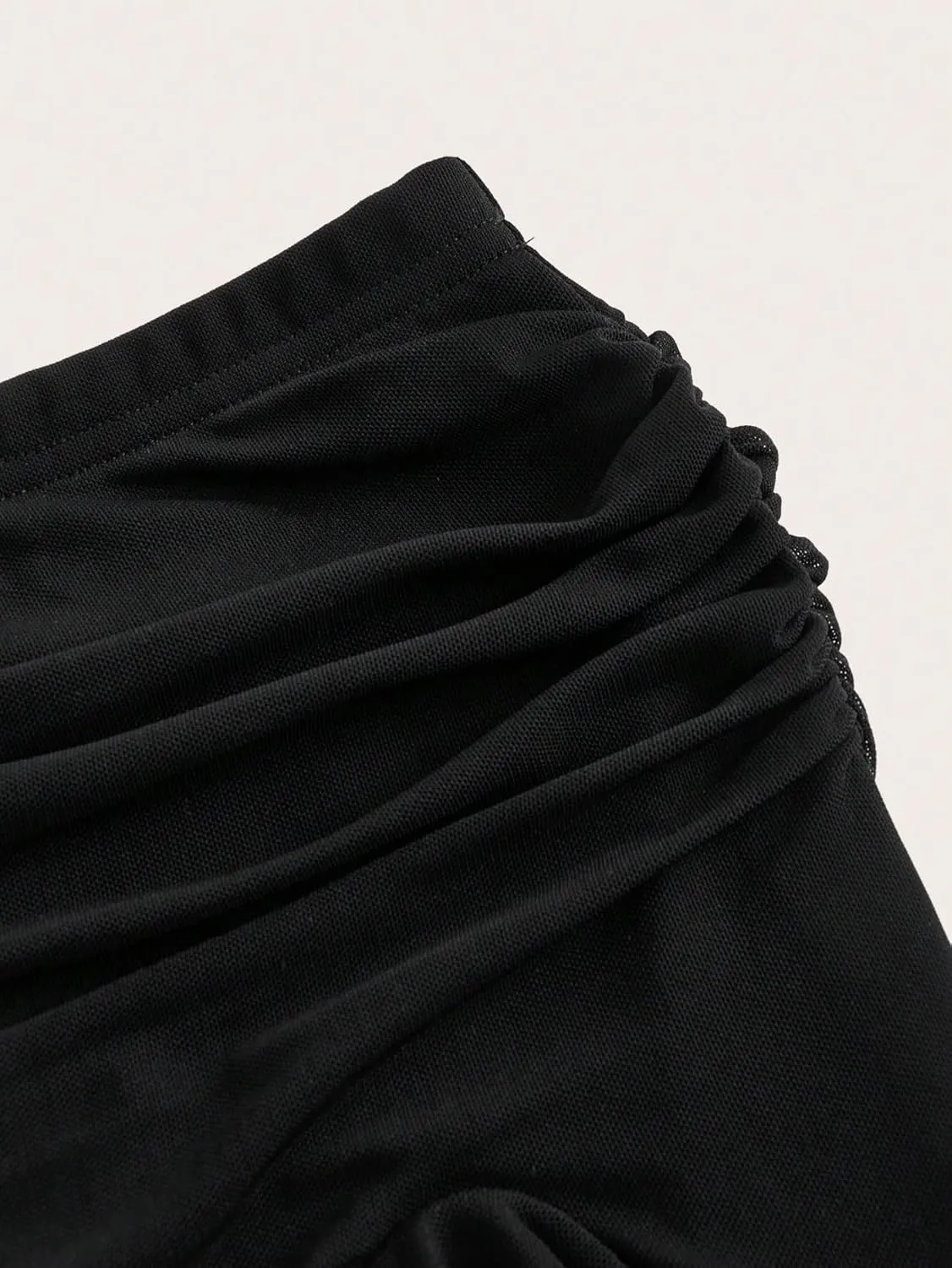 Women's Basic Pleated Patchwork Layered Asymmetrical Women Hem Low Rise Midi Skirt Casual Skirts